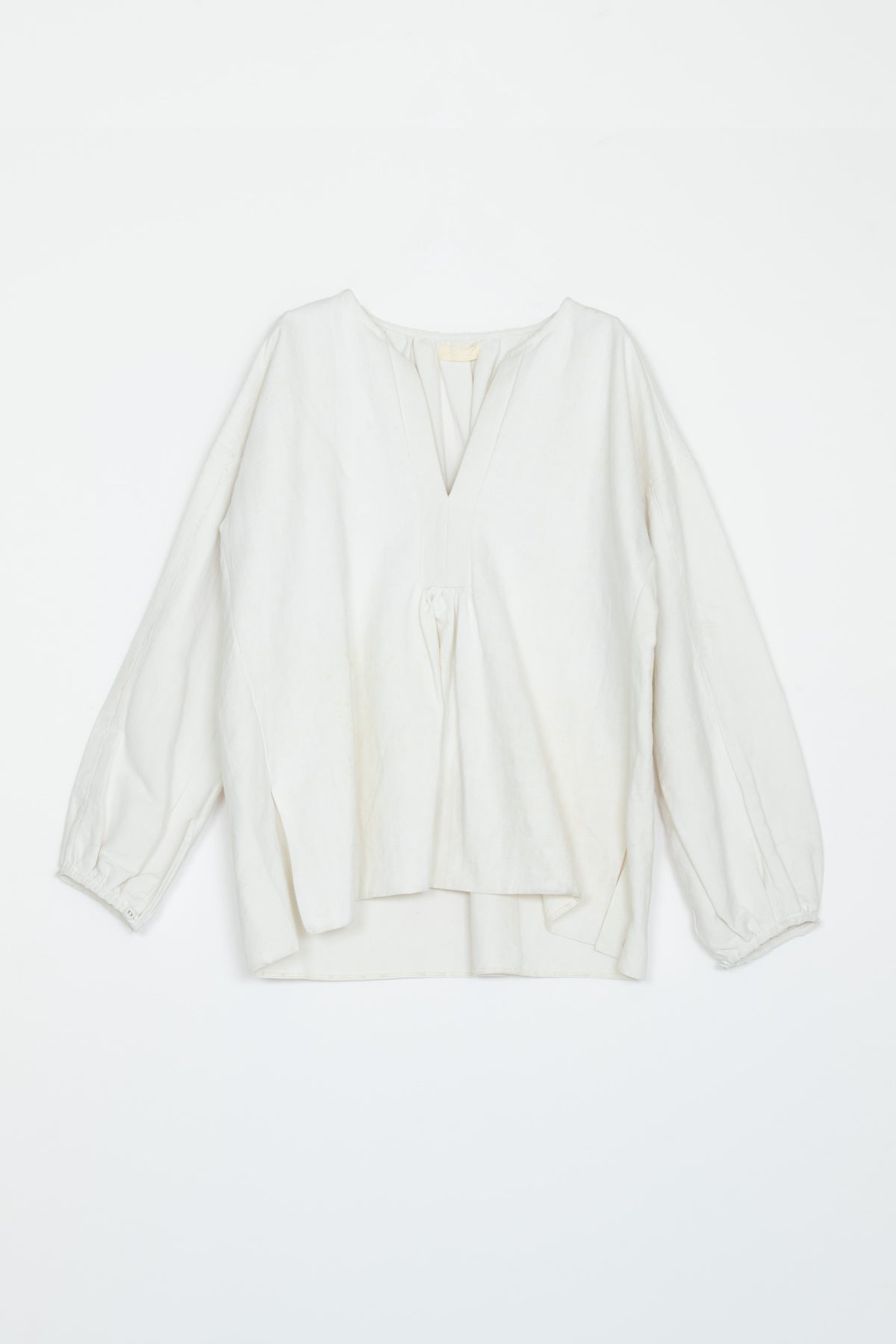 【Whiteread / ホワイトリード】Gatherd Back Shirt - Natural Linen