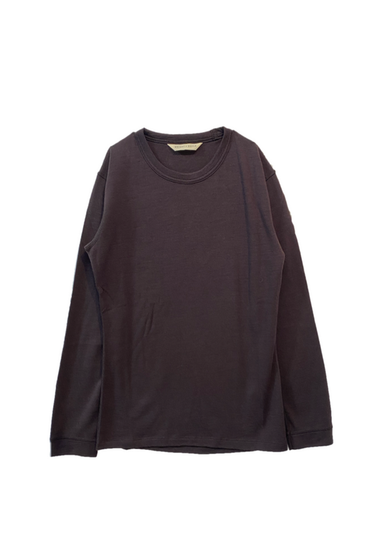 【WRIGHT+DOYLE / ライトアンドドイル】Merino Long Sleeve Vest - Cacao