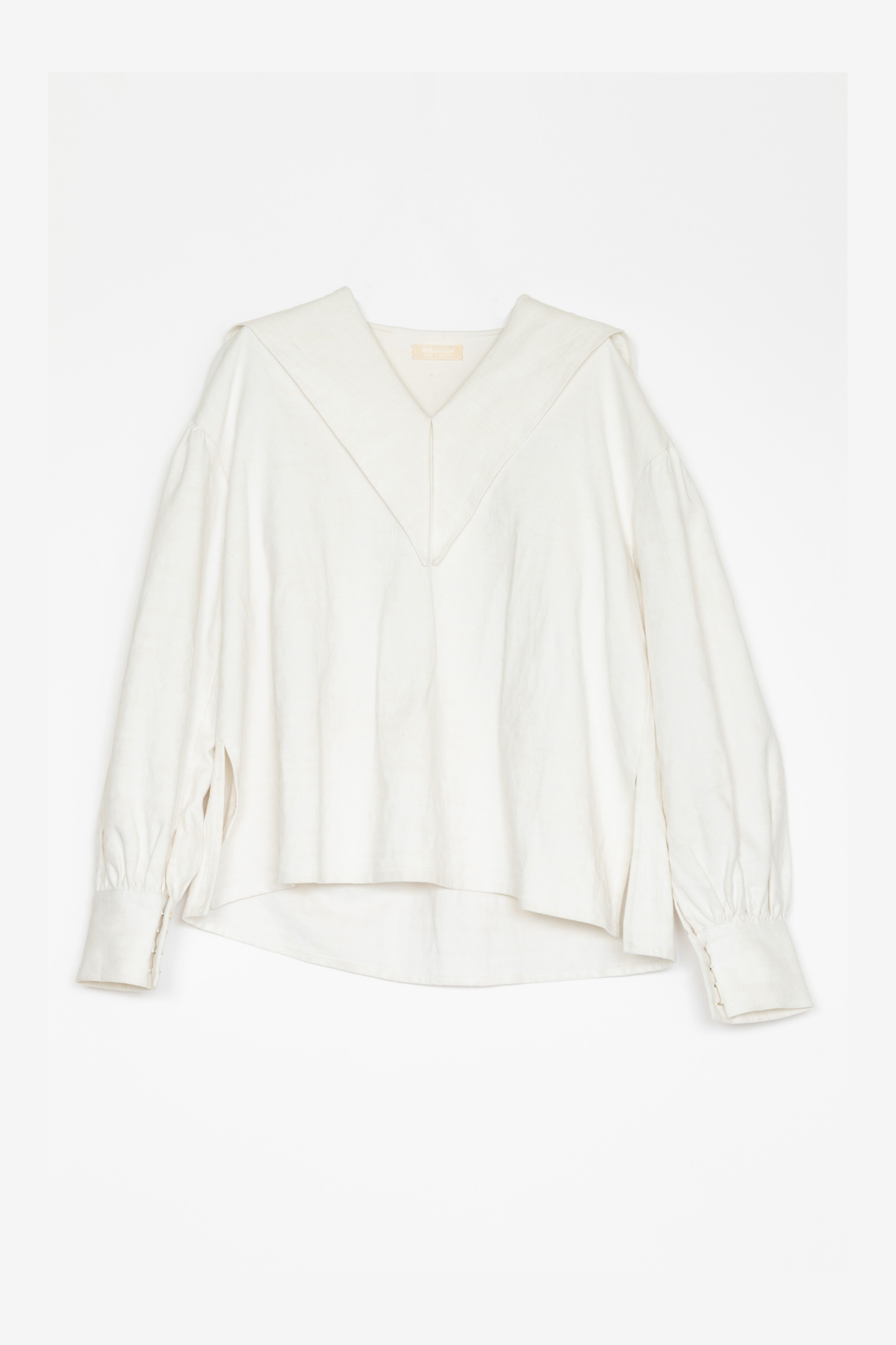 【Whiteread / ホワイトリード】Sailor Collar shirt - Natural Linen
