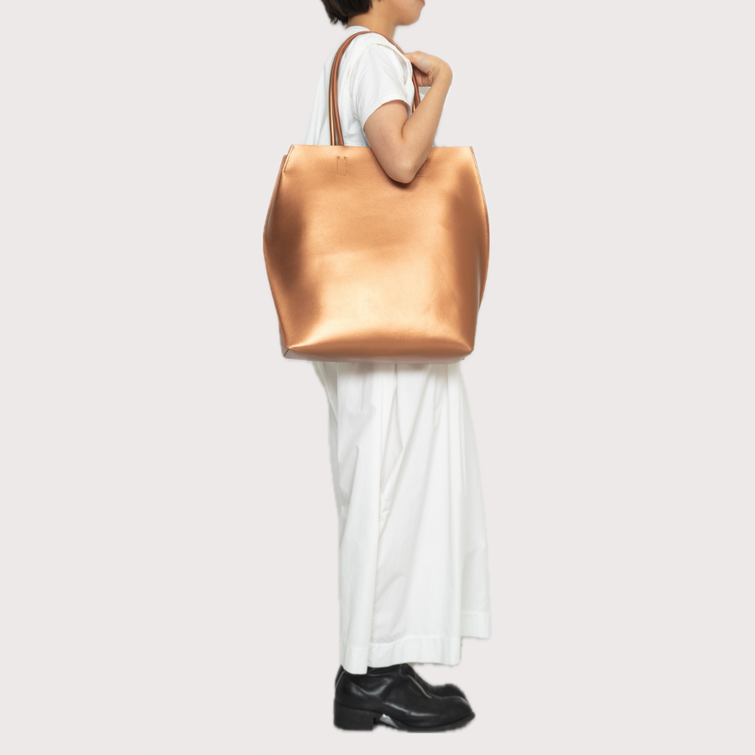 【COURTNEY ORLA / コートニーオーラ】SLOPE tote L with shoulder handle Smooth L. - Copper