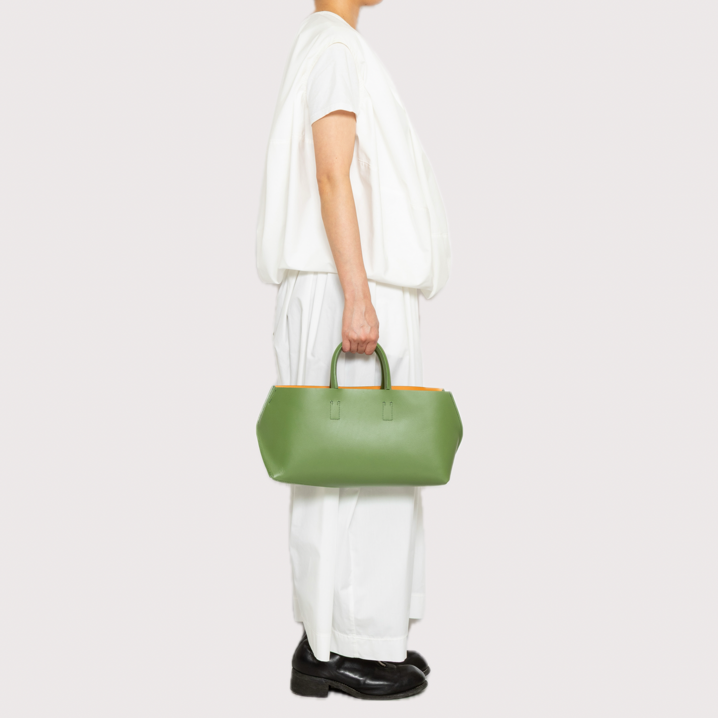 【COURTNEY ORLA / コートニーオーラ】SLOPE wine tote Smooth L. - Army