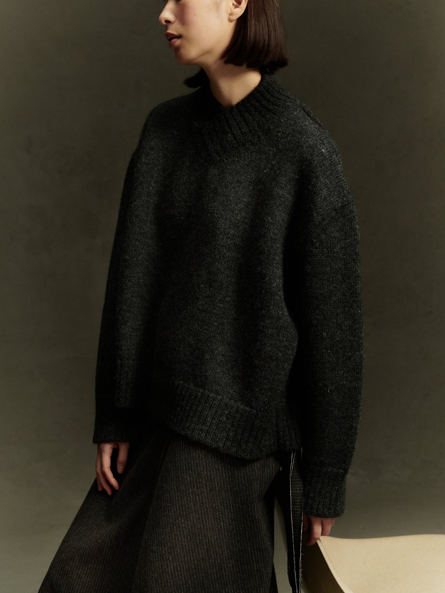 【WRIGHT+DOYLE / ライトアンドドイル】Krefeld Jumper - Charcoal