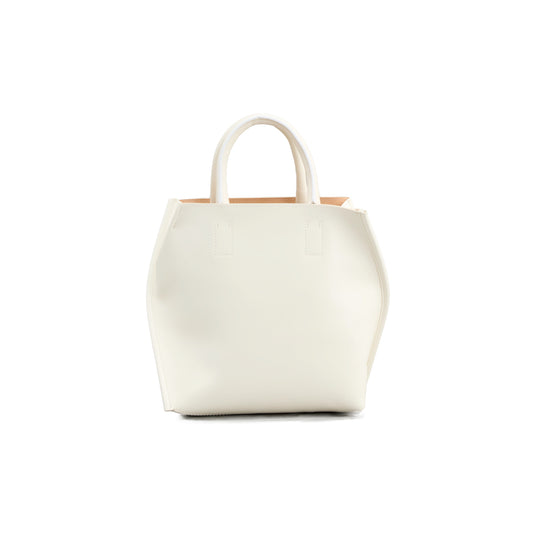 [Courtney Orla] SLOPE tote S PVC/Pig L./Cow L. - Ivory/Ivory