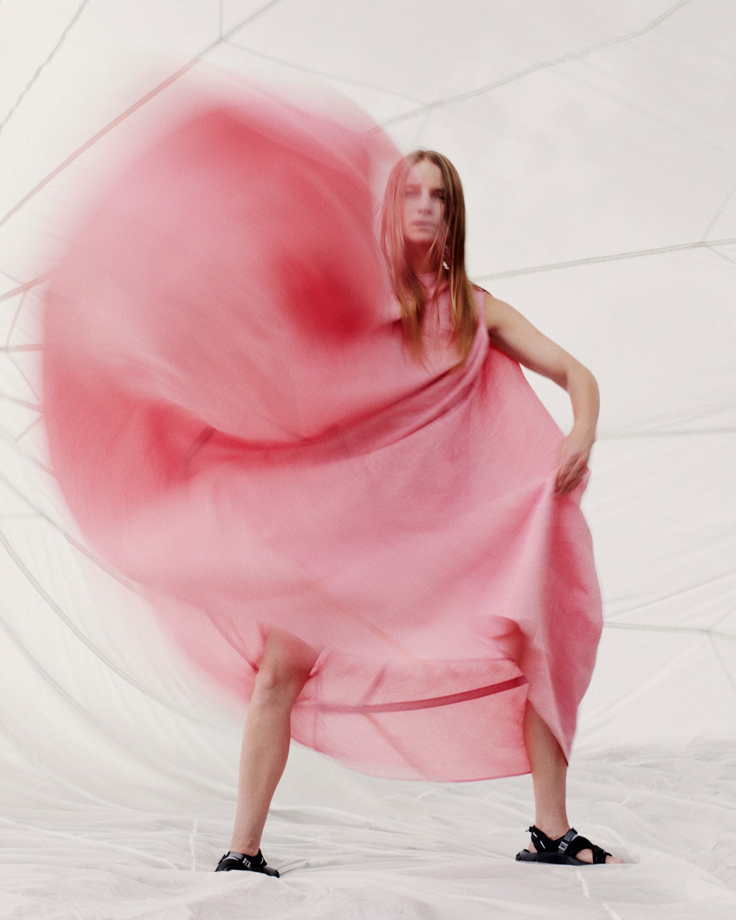 Sleeveless Circle Dress - Vintage Parachute
